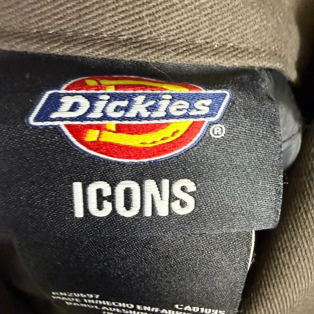 Dickies Mens Eisenhower Icons Work Jacket Small Brown Quilted Lined Workwear